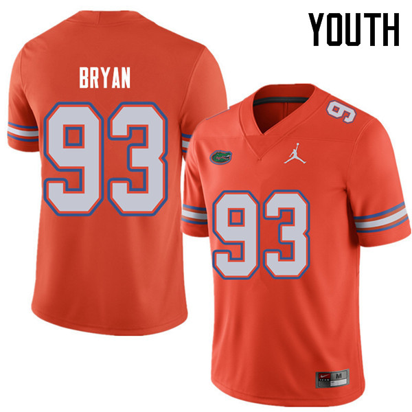Jordan Brand Youth #93 Taven Bryan Florida Gators College Football Jerseys Sale-Orange
